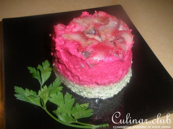 Закуска из сельди с двумя муссами