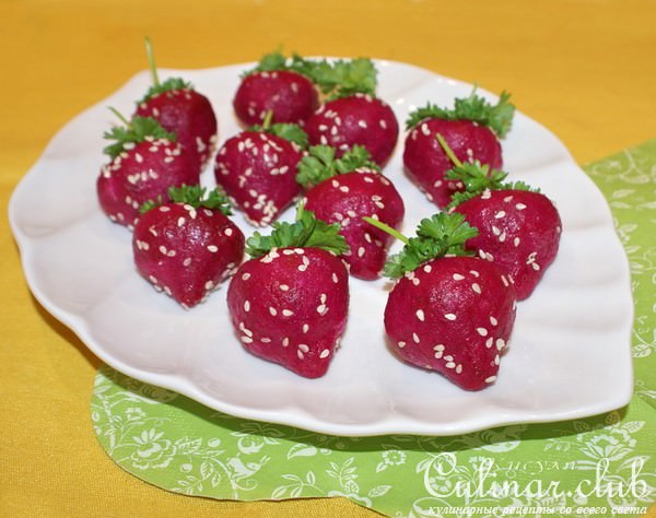 Закуска из селёдки "клубничка"