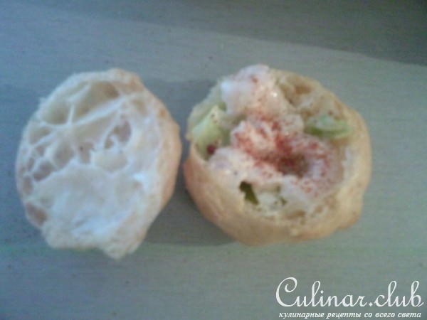 Заварные с креветками