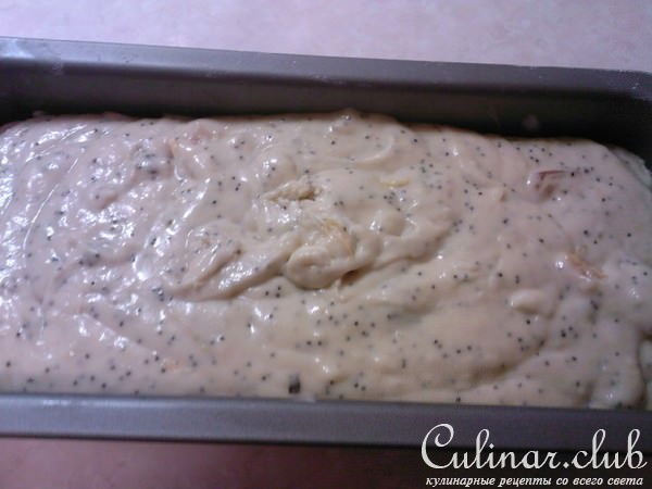 Мандариновый кекс с маком