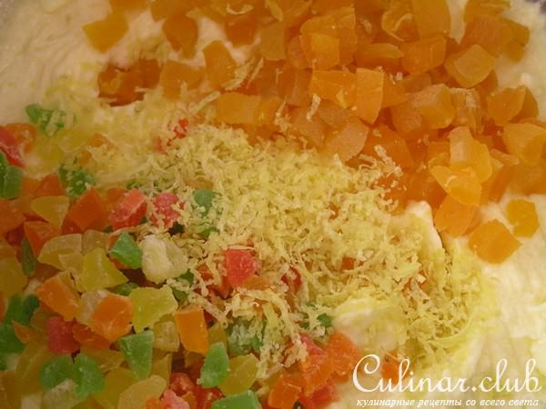 Кексы в подарок с лимоном, цукатами и курагой