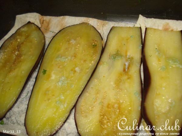 Пирог из лаваша с баклажанами