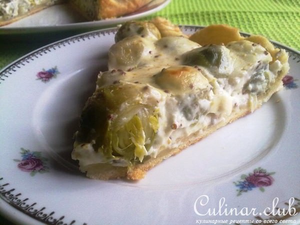 Киш с брюссельской капустой