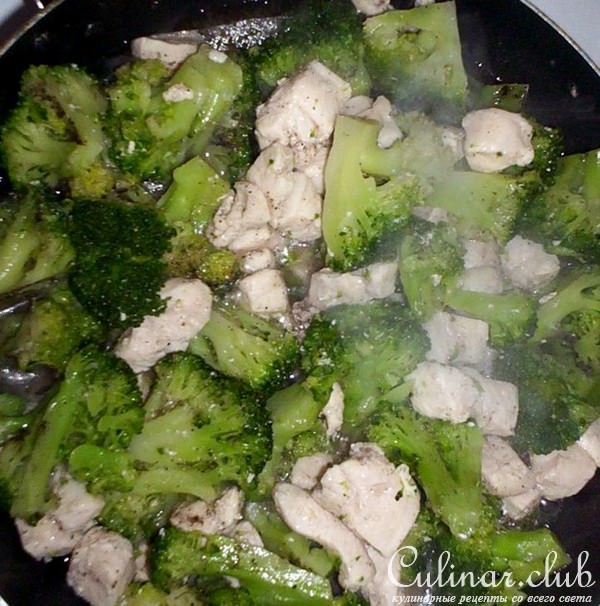 Пикантный пирог с курицей и брокколи