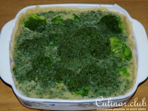 пирог с беконом и брокколи