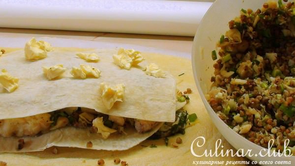 Царская кулебяка с гречкой, треской и креветками. Праздник живота удался! Дуэль.
