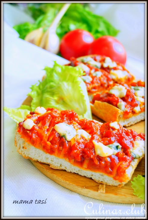 Чиабатта (ciabatta) и пицца-хлеб или чиабатта-пицца.