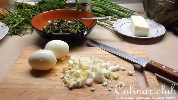 Пирог на простокваше с зеленью и яйцом. Очень вкусное тесто!