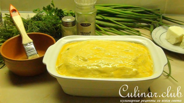 Пирог на простокваше с зеленью и яйцом. Очень вкусное тесто!