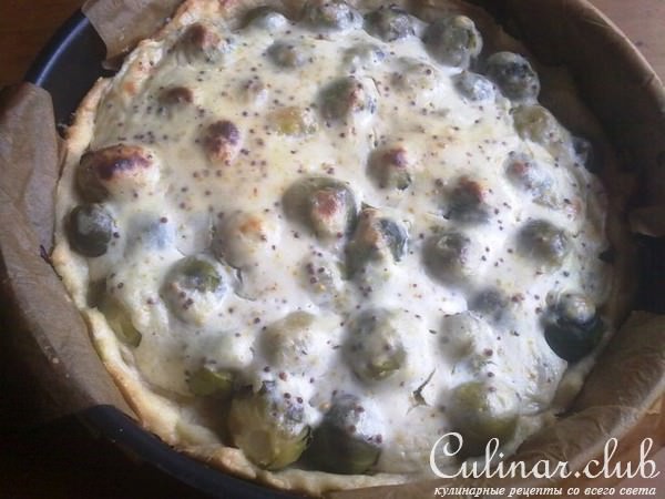 Киш с брюссельской капустой