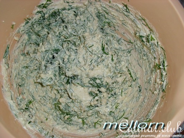 Киш с творогом и зеленью