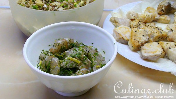 Царская кулебяка с гречкой, треской и креветками. Праздник живота удался! Дуэль.