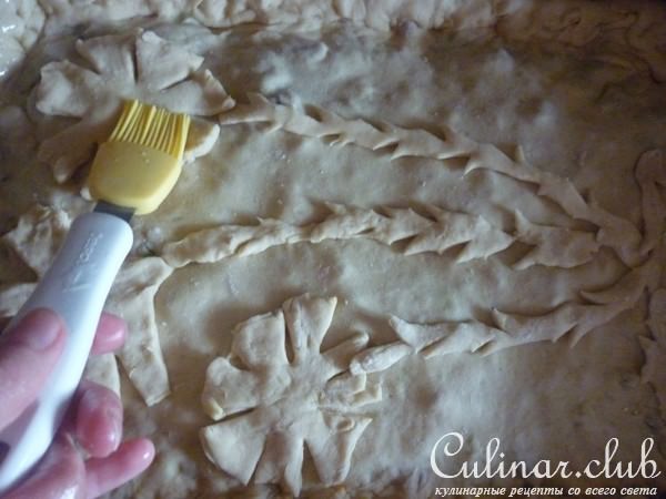 Постный пирог с морковкой и солёными грибочками
