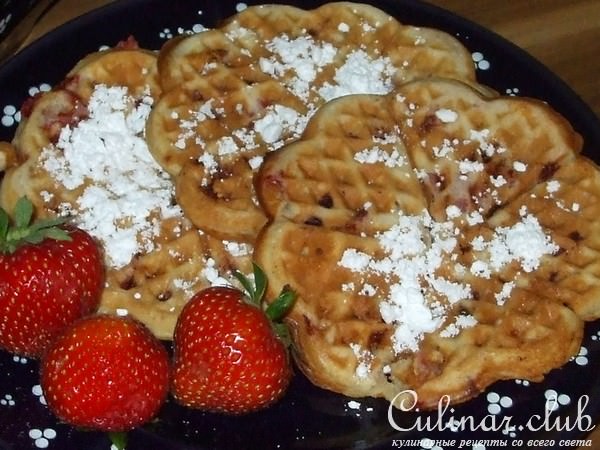 Клубничные вафли