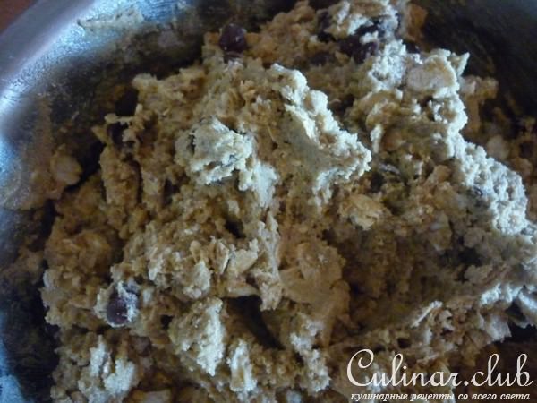 Кукис с овсянкой и шоколадом(американское печенье)