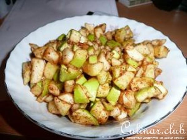 Слоеные узелки с яблоком