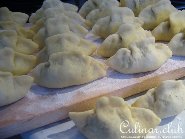 Пирожки с картошкой из песочно-твороженного теста