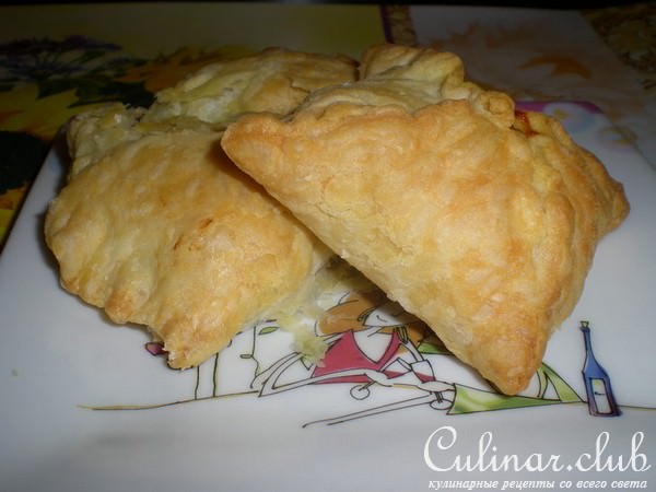 Пирожки с курицей и чечевицей, быстрые