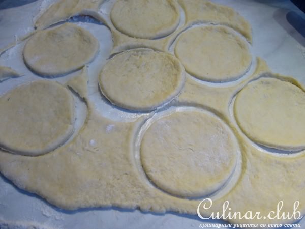 Пирожки с картошкой из песочно-твороженного теста