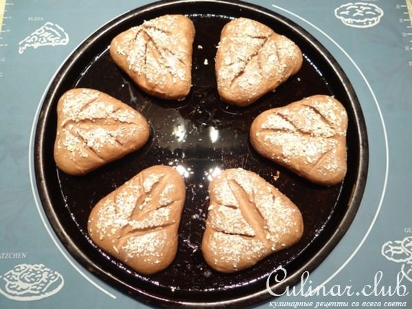 Шоколадные булочки "Листочки"
