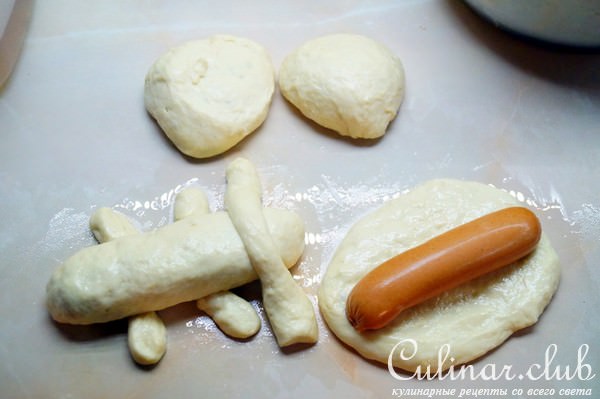 Сосиски в тесте или забавные хот доги. Вкуснейшее тесто!