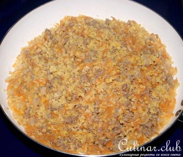 "Мешочки" с пшеном,мясом и овощами