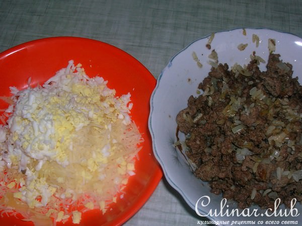 Брики с мясом и сыром