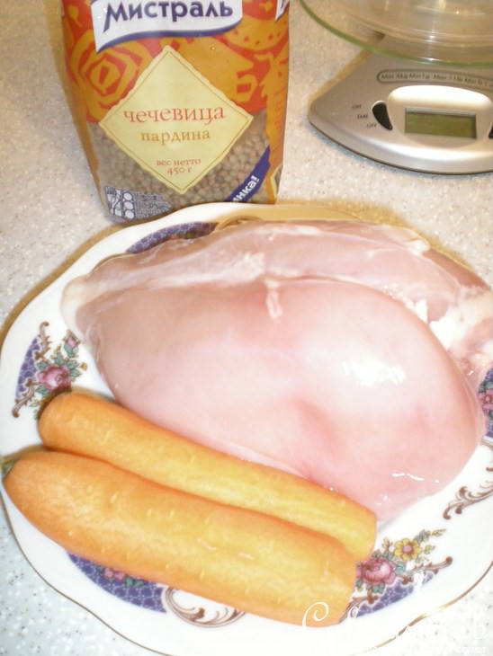 Пирожки с курицей и чечевицей, быстрые