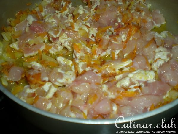 Пирожки с курицей и чечевицей, быстрые