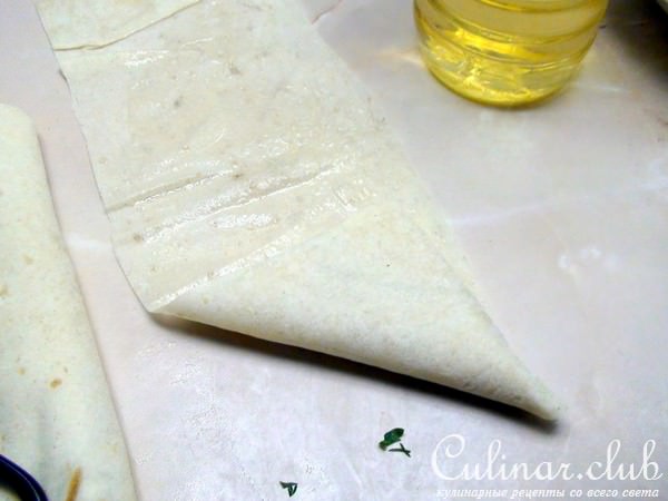 Слоёные пирожки из лаваша с брынзой и картошкой.