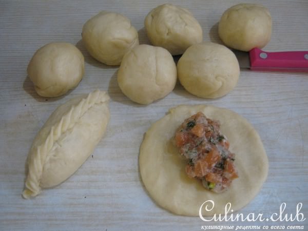 Кибинай с рыбой.