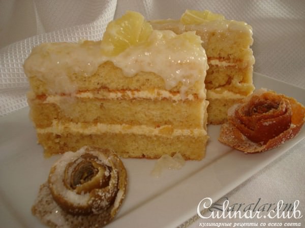 Пирожное ОПЕРА с лимонным ликёром Limoncello L39;Opra