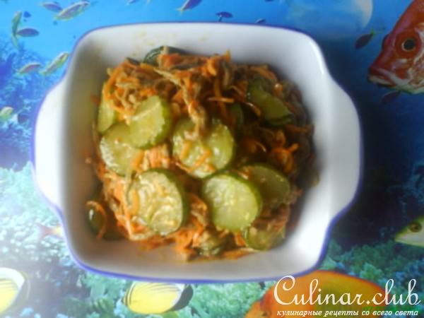 Салат из жареных огурцов по-корейски