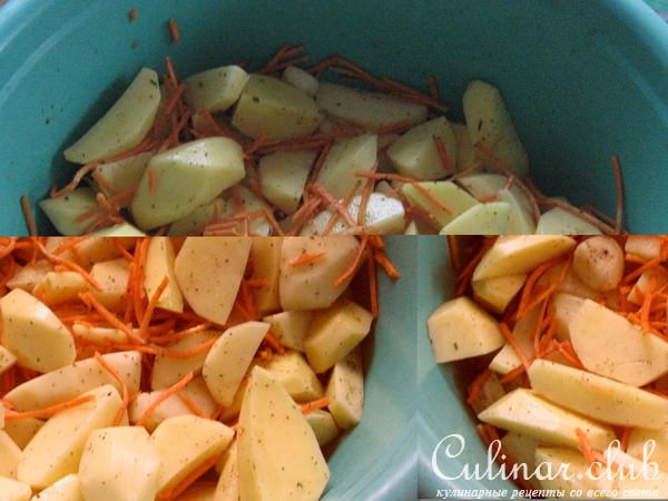 Мясо с овощами в рукаве