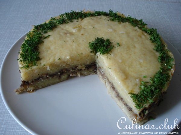КАРТОФЕЛЬНЫЙ ТОРТ С ГРИБАМИ