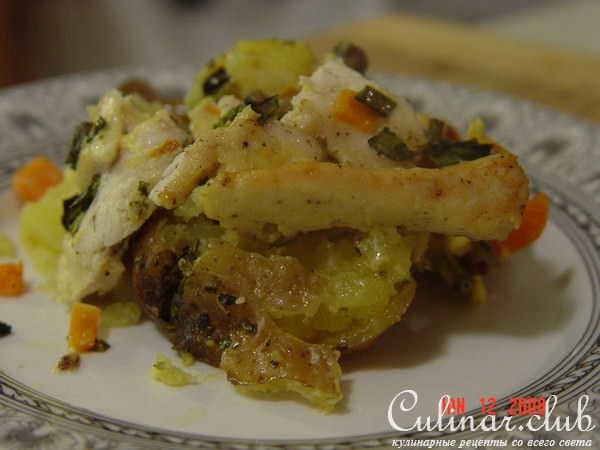 Картофель под курятиной