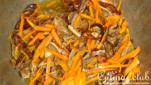 Плов с белыми грибами (постный)