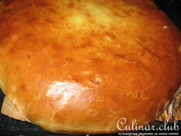 Пирог с творогом и изюмом (Дрожжевое тесто с медом)