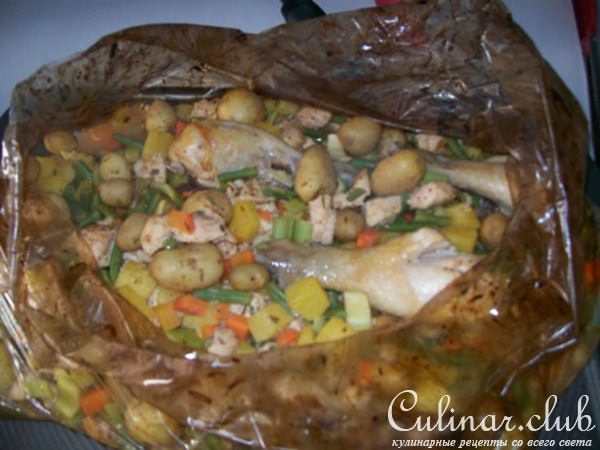 Курочка с ананасом и овощами. Для тех, кто на диете и не только