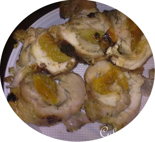 Куриный рулет с курагой