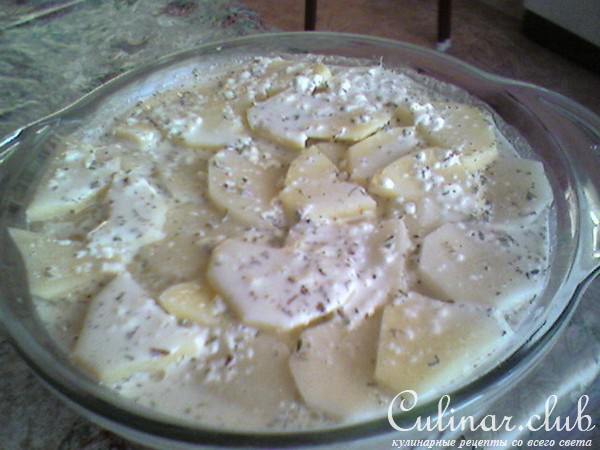 Картофель с грибами и мясом
