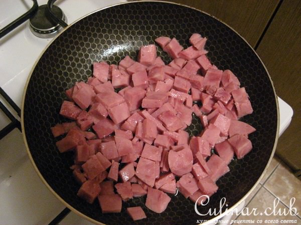 Омлет c ветчиной