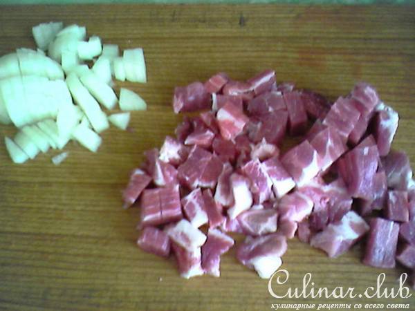 Картофель с грибами и мясом
