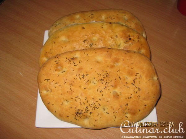 Focaccia- итальянский хлеб- лепёшка
