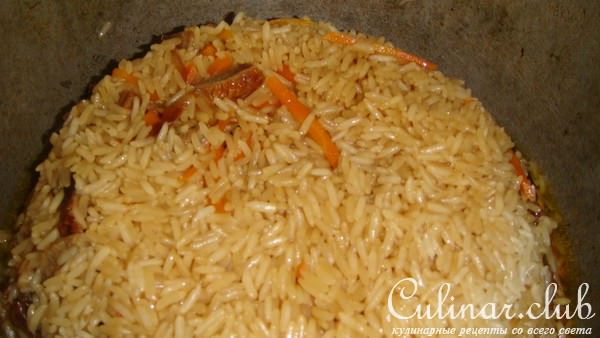 Плов с белыми грибами (постный)