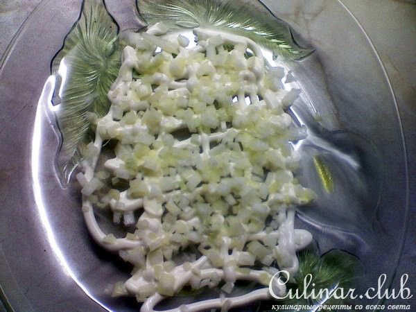 "Луч солнца золотого" (рыбный салатик)