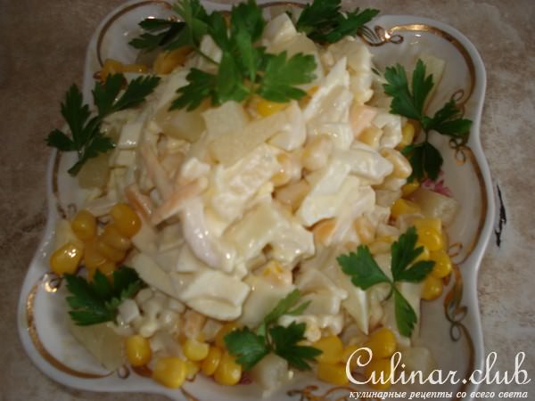 Кальмары с ананасом