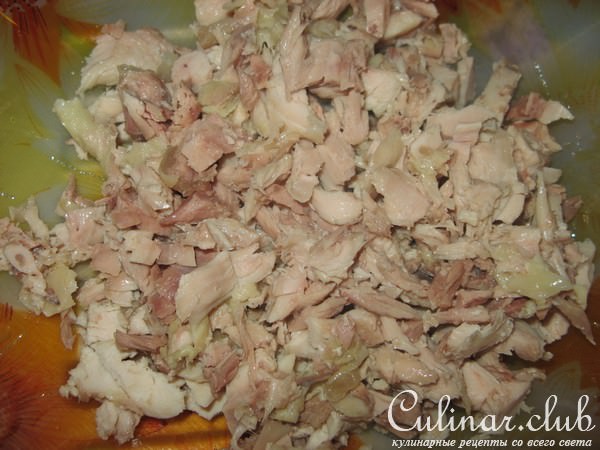 Салат"Чудесный"с курицей
