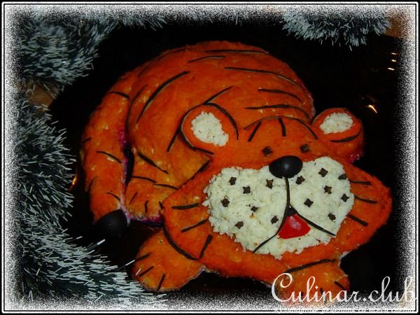 Новогодний салат "Тигренок"