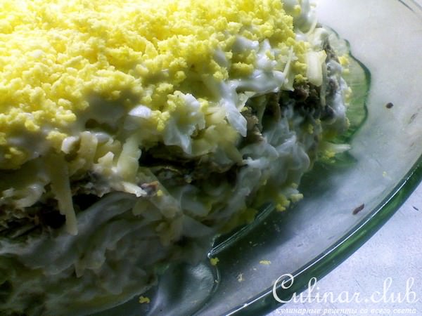 "Луч солнца золотого" (рыбный салатик)